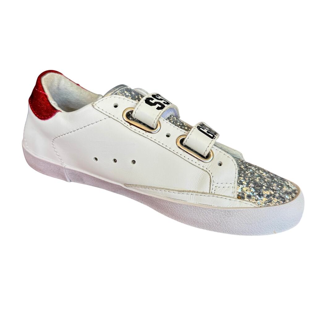 Golden Goose Old School Glitter leather Sneaker, Superstar Red/White GGDB SSTAR - Picture 6 of 10